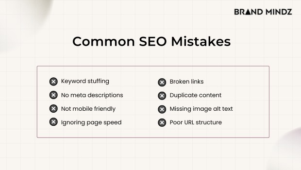 SEO mistakes